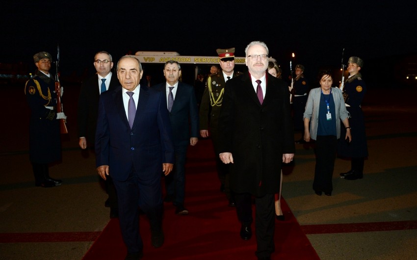 Latvian President Egils Levits arrives in Azerbaijan for official visit