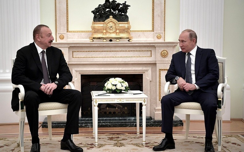 Presidents of Azerbaijan and Russia met in Kremlin - UPDATED