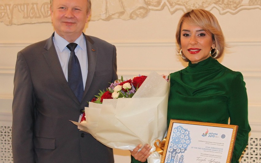 В Баку вручили сертификат Звездного посла II Евроигр