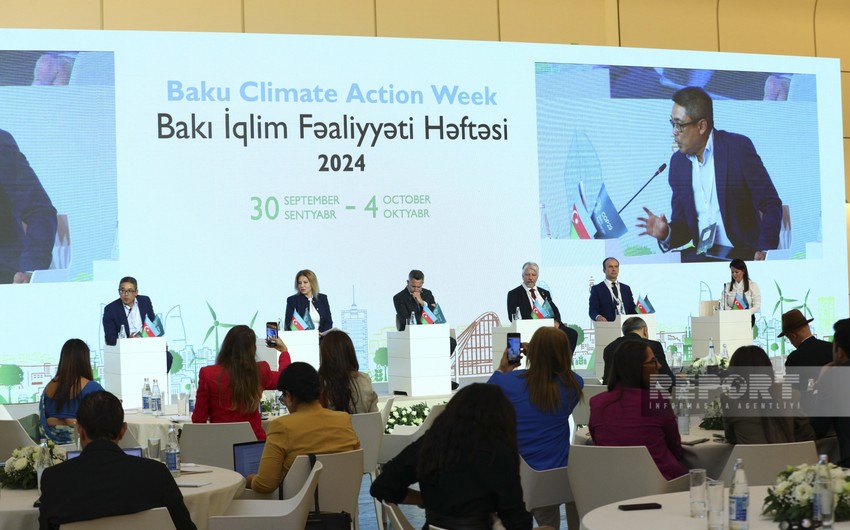 Bakı İqlim Fəaliyyəti Həftəsində iqlimə dayanıqlı İnfrastruktur barədə panel müzakirə baş tutub