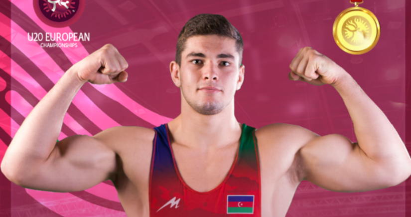 Чемпионат Европы: Азербайджанский борец вольного стиля завоевал золотую медаль