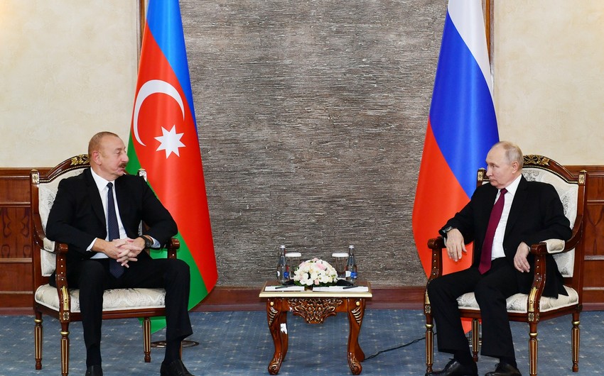 President of Azerbaijan Ilham Aliyev’s meeting with President of Russia Vladimir Putin underway in Bishkek