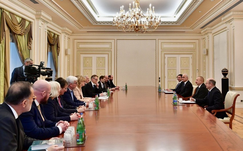 Президент Ильхам Алиев принял делегацию из Германии
