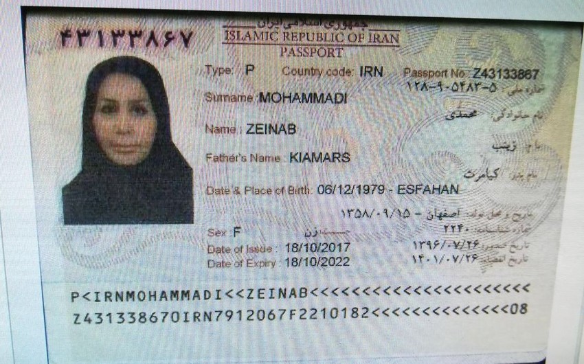 Задержана гражданка Ирана и ее дочь, пытавшиеся улететь из Баку в Великобританию с поддельными документами