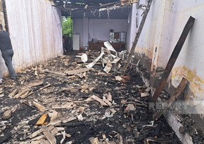 В Исмаиллинском районе сгорел 5-комнатный жилой дом