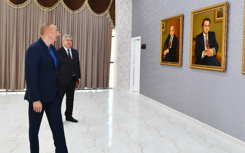 President attends opening of Young Artists Center and Museum of State Symbols in Agsu