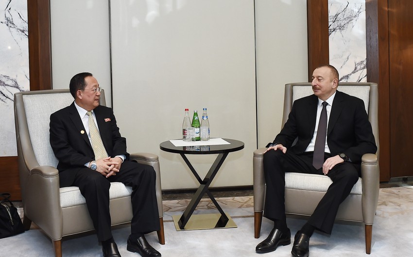 Президент Ильхам Алиев принял главу МИД КНДР