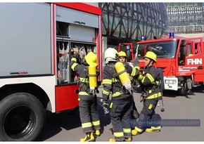 Fire safety joint exercise conducted at Baku airport with Emergencies Ministry