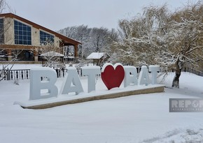 Batabat yaylağına güclü qar yağır