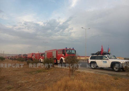 Следующая группа азербайджанских пожарных направилась в Турцию
