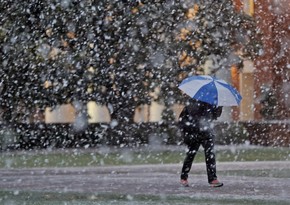 Завтра в Азербайджане прогнозируется дождь, снег и сильный ветер