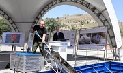 President Ilham Aliyev lays foundation stone for administrative building in city of Kalbajar