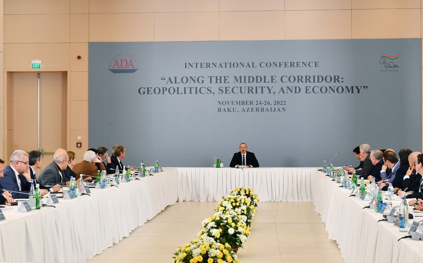 Президент принял участие в международной конференции Вдоль Среднего коридора: геополитика, безопасность и экономика