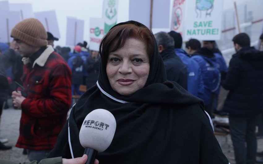 Protester on Khankandi-Lachin road dissatisfied with behavior of some states