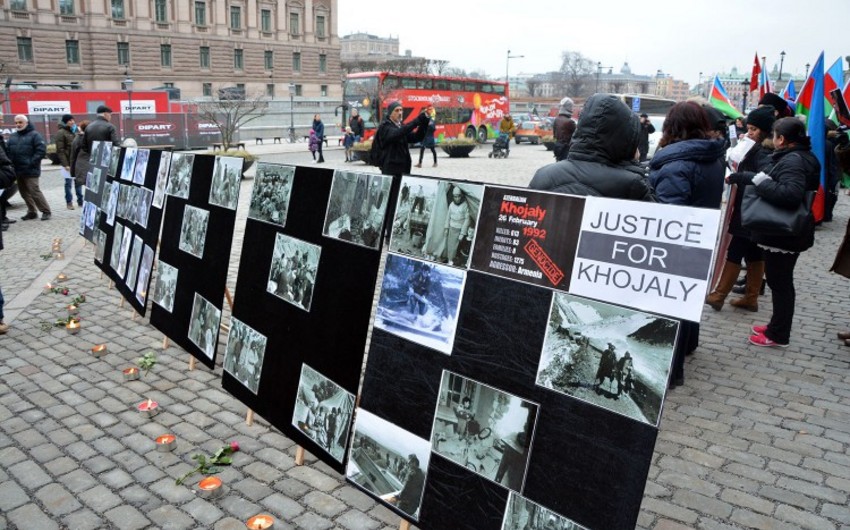Xocalı soyqırımının ildönümü Stokholmda da anılıb