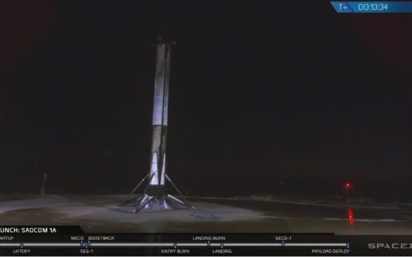 Первая ступень ракеты Falcon 9 вернулась на космодром в США