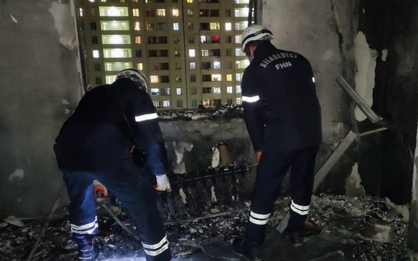 При взрыве с пожаром в многоэтажном доме в Сарае пострадал человек, зданию нанесен ущерб - ВИДЕО