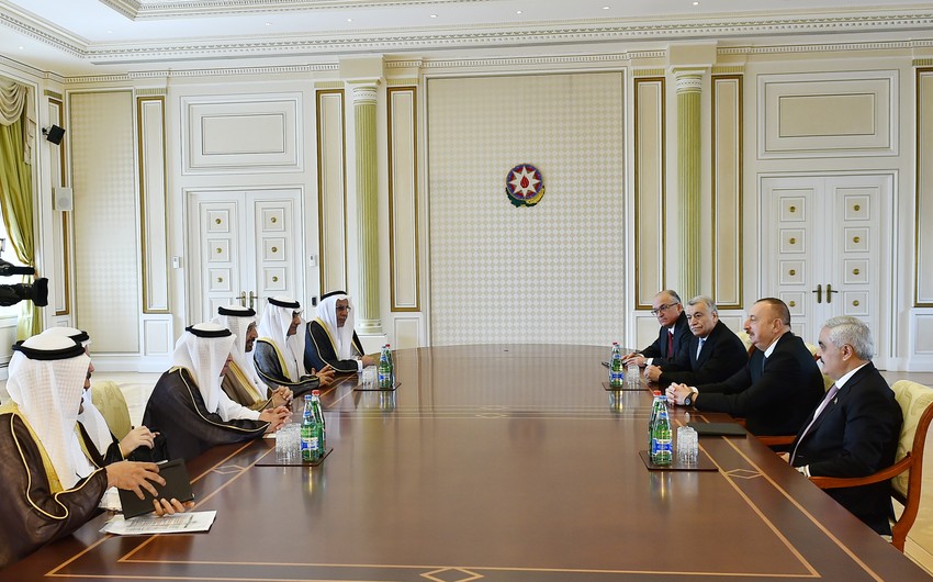 Президент Ильхам Алиев принял делегацию во главе с министром энергетики, промышленности и природных ресурсов Саудовской Аравии