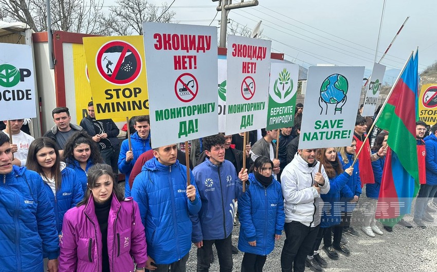 Экоакция на дороге Ханкенди-Лачын продолжается, требования участников остаются неизменными