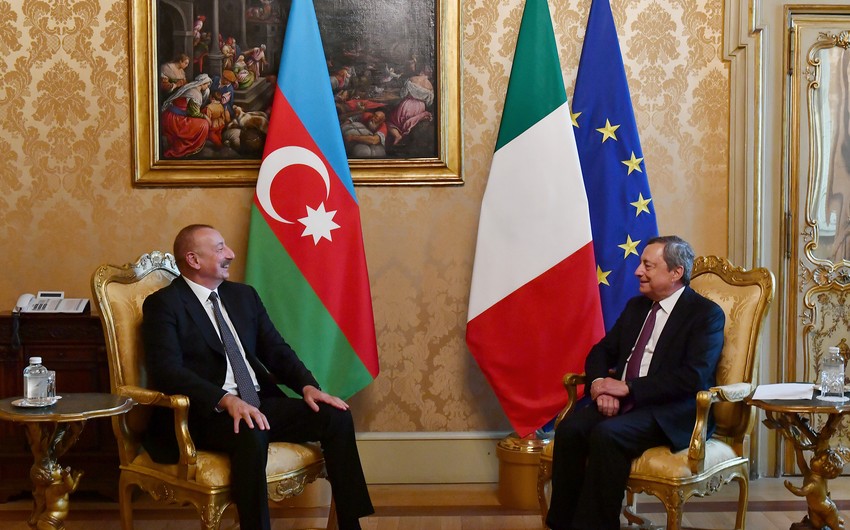 Президент Ильхам Алиев встретился с председателем Совета министров Италии