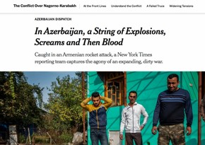 New York Times publishes article about shelling of Barda by Armenians