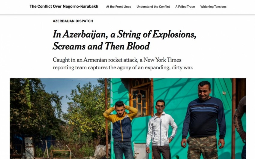New York Times publishes article about shelling of Barda by Armenians