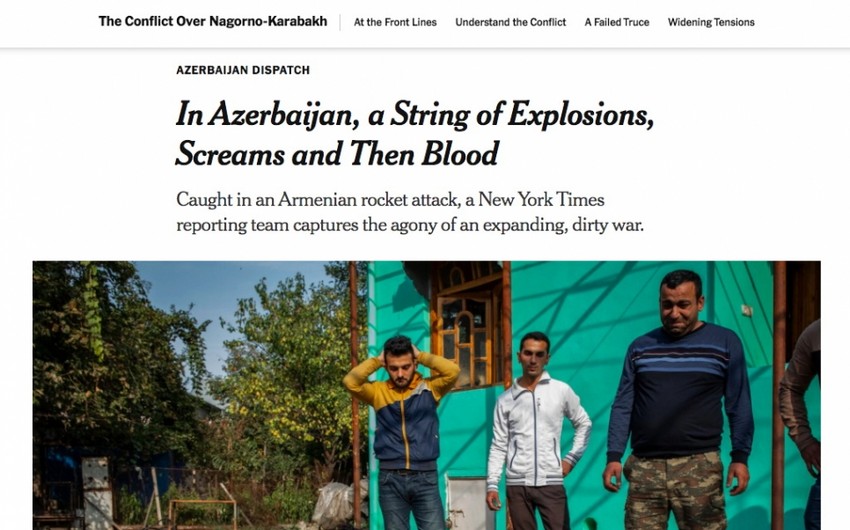 “The New-York Times” nəşrində ermənilərin Bərdəni atəşə tutması barədə məqalə dərc edilib