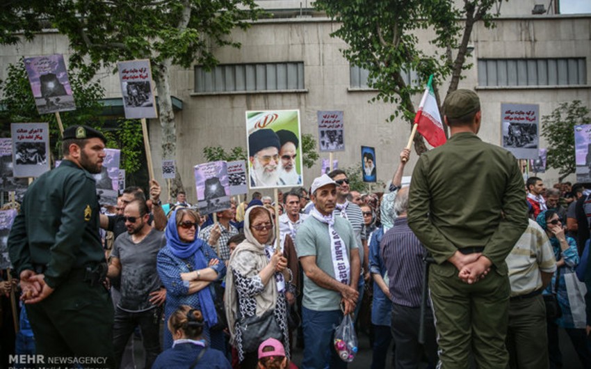 Перед зданием посольства Турции в Иране прошла акция