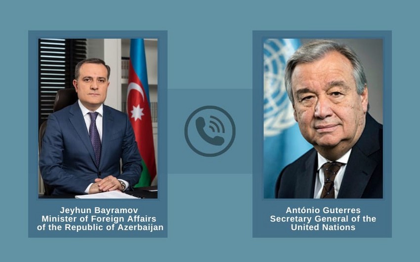 Джейхун Байрамов проинформировал генсека ООН об агрессии Армении