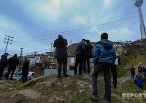 Landslide damages houses in Baku