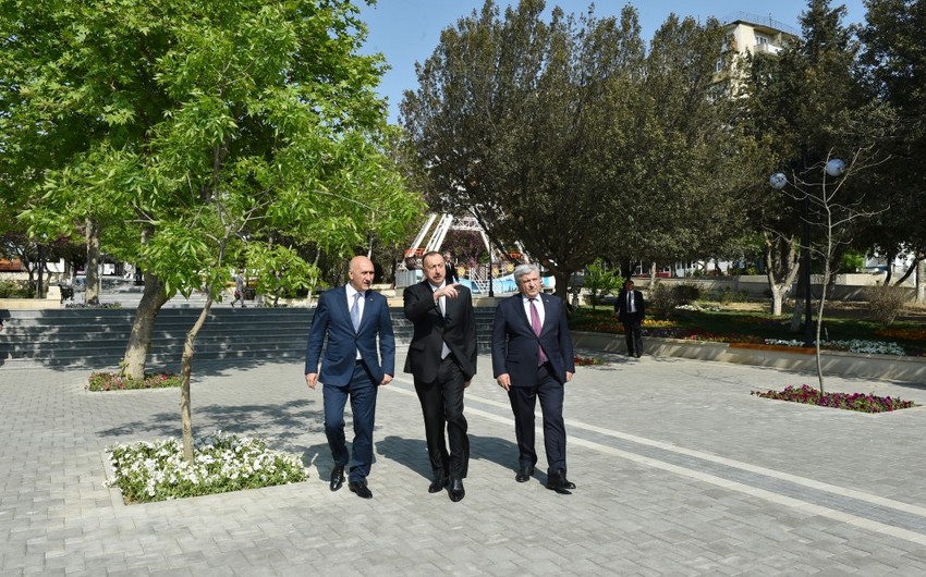 ​Президент Ильхам Алиев ознакомился с условиями, созданными в Гейдар парке