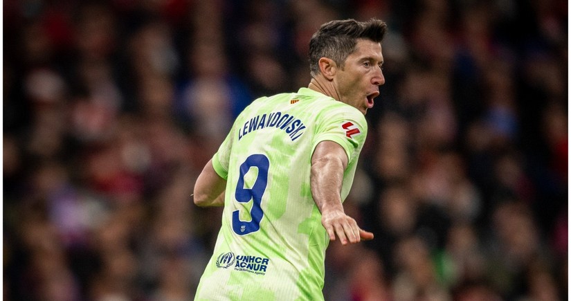 Lewandowski matches remarkable Messi feat after scoring against Atletico Madrid