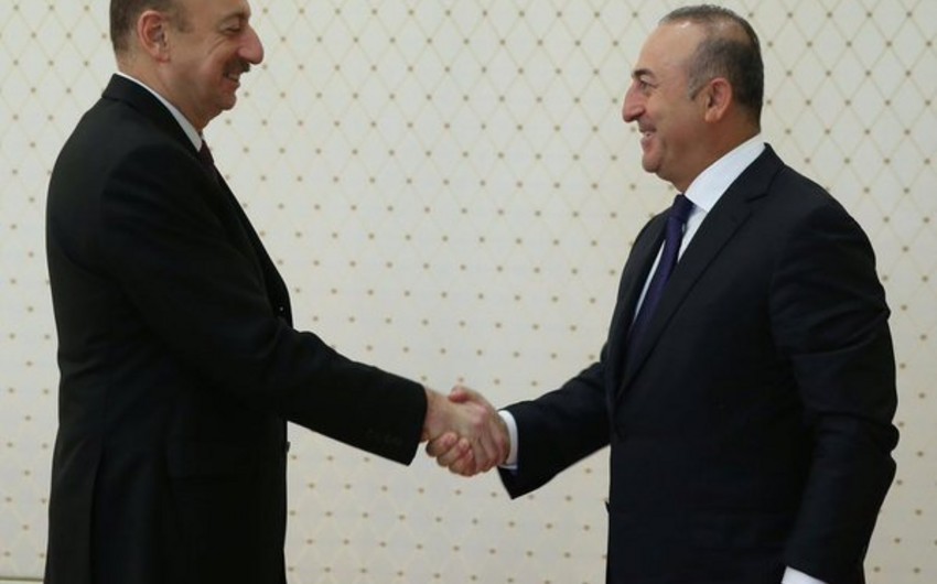 President Ilham Aliyev receives Turkish FM
