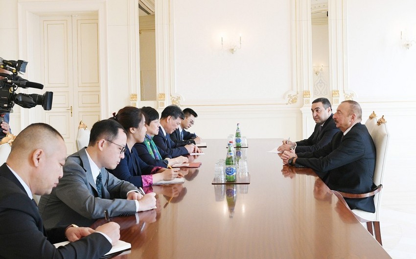 President Ilham Aliyev received Chinese delegation