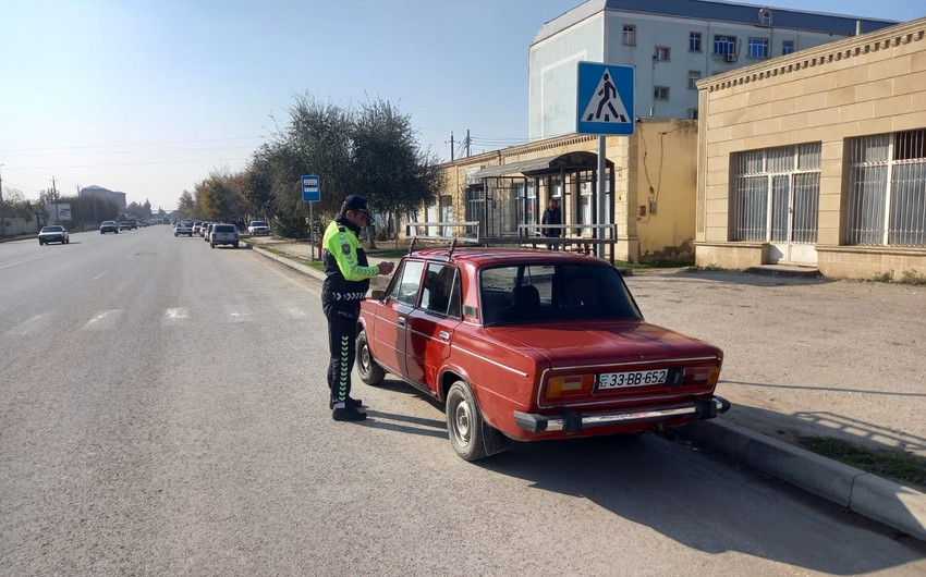 В Кюрдамире проведен рейд против нарушающих правила водителей
