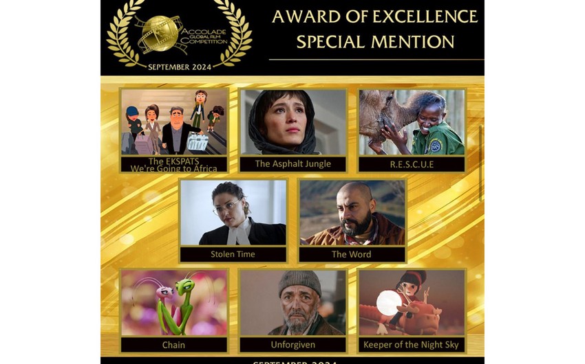 Baku TV's documentary wins top prize at Accolade Global Film Competition