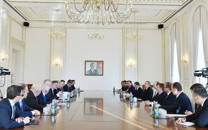 President Ilham Aliyev receives delegation of Germany's Committee on Eastern European Economic Relations