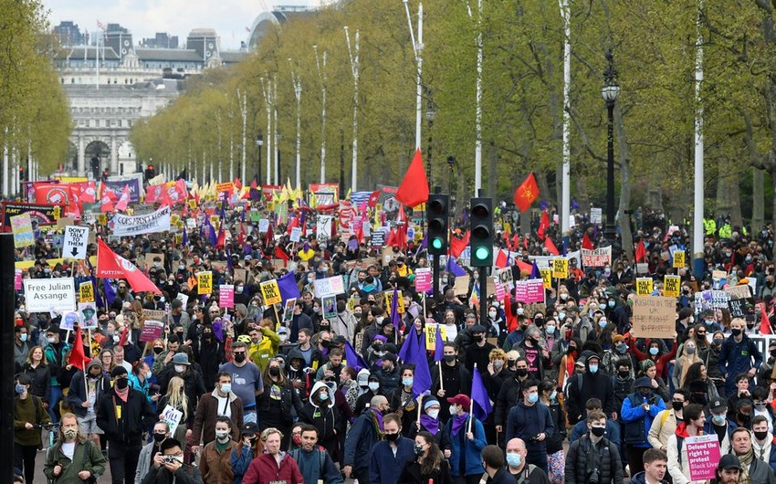 В Лондоне задержаны участники акции протеста