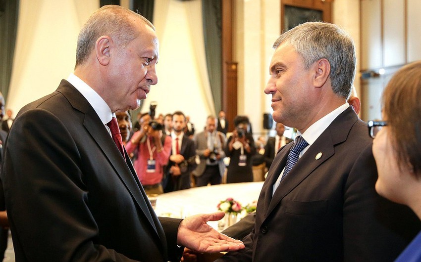 Volodin və Ərdoğan Türkiyədə görüş keçiriblər