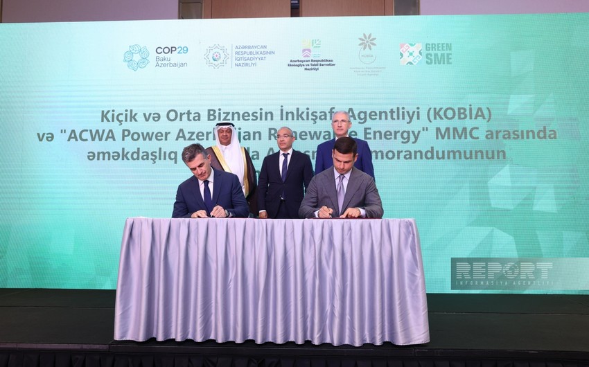 KOBİA ACWA Power Azerbaijan Renewable Energy ilə Anlaşma Memorandumu imzalayıb