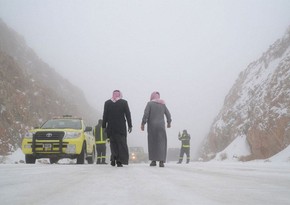 В шести городах Саудовской Аравии выпал снег 