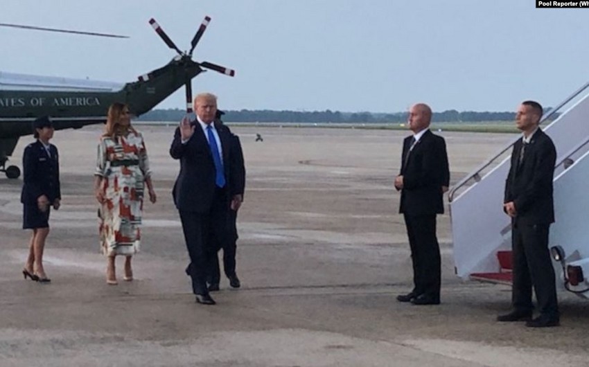 Donald Trump arrives in UK