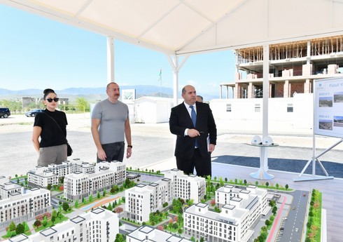Ильхам Алиев и Мехрибан Алиева ознакомились с работой, проделанной MİDA в Физулинском жилом комплексе