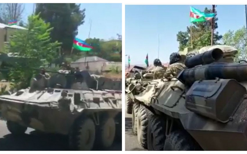 Footage on entry of Azerbaijani Army into Lachin - VIDEO