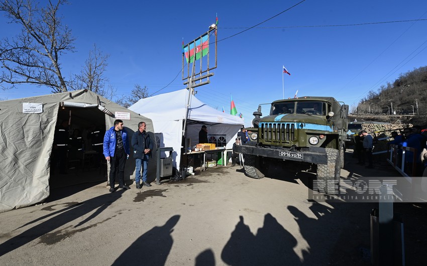 Peacekeepers' supply vehicles pass freely along Shusha-Khankandi road again - VIDEO