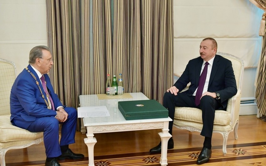 President Ilham Aliyev received Ramiz Mehdiyev and presented “Heydar Aliyev” Order to him