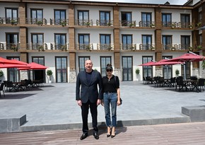 Президент и первая леди приняли участие в открытии отеля Ağalı в Зангилане