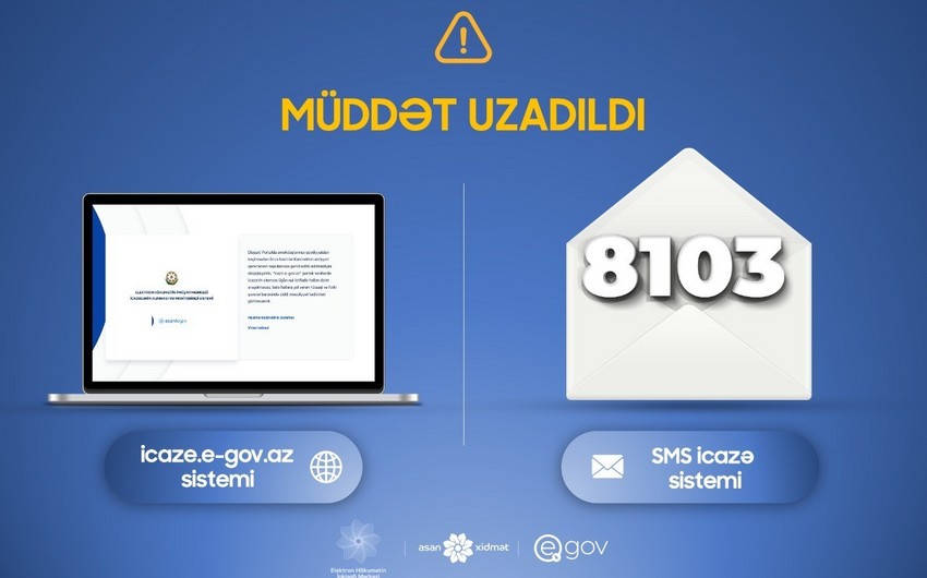 8103 SMS icazə sisteminin qüvvədə olma müddəti uzadıldı - RƏSMİ