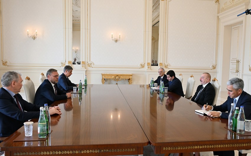 Президент Ильхам Алиев принял заместителя председателя Совета Федерации РФ и главу Комитета Госдумы