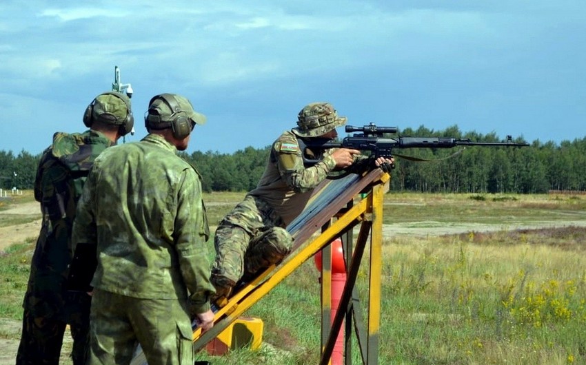 Азербайджанские военнослужащие участвуют в Снайперском рубеже в Беларуси - ФОТО